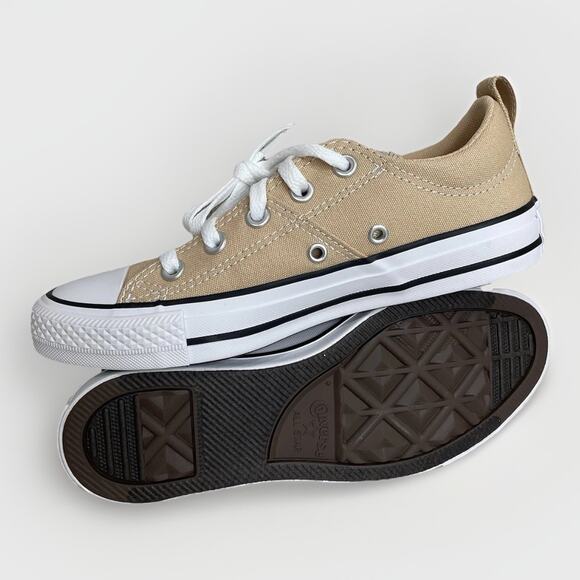 Converse CTAS Madison Ox Coastal Dune Sand Women's Sz 5.5 Sneakers White Black - Picture 5 of 10